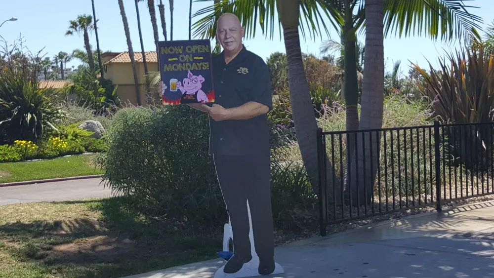 It's Phil himself! Ok, just a cardboard cut out of him.
