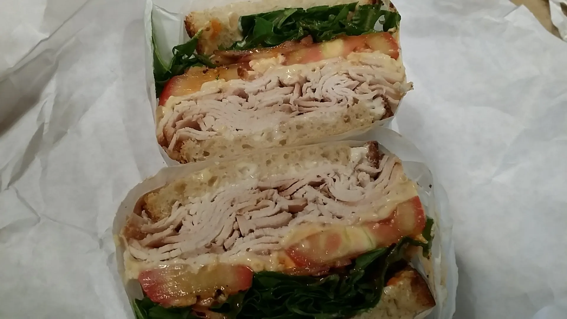 smoked turkey with smoked cheddar mousse