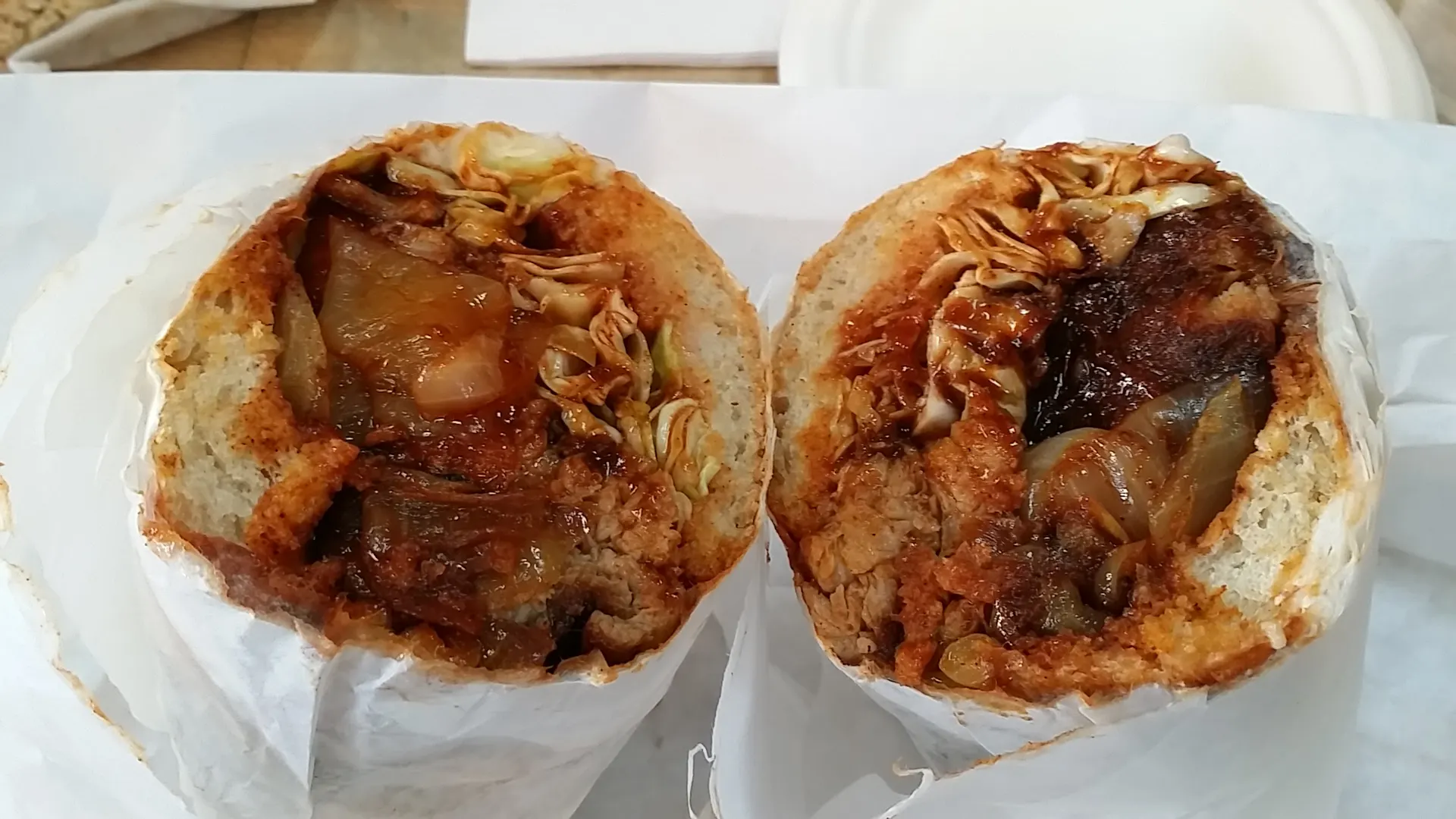 Smoked baby back rib sando