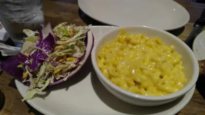 Addictive peanut slaw and mac 'n cheese